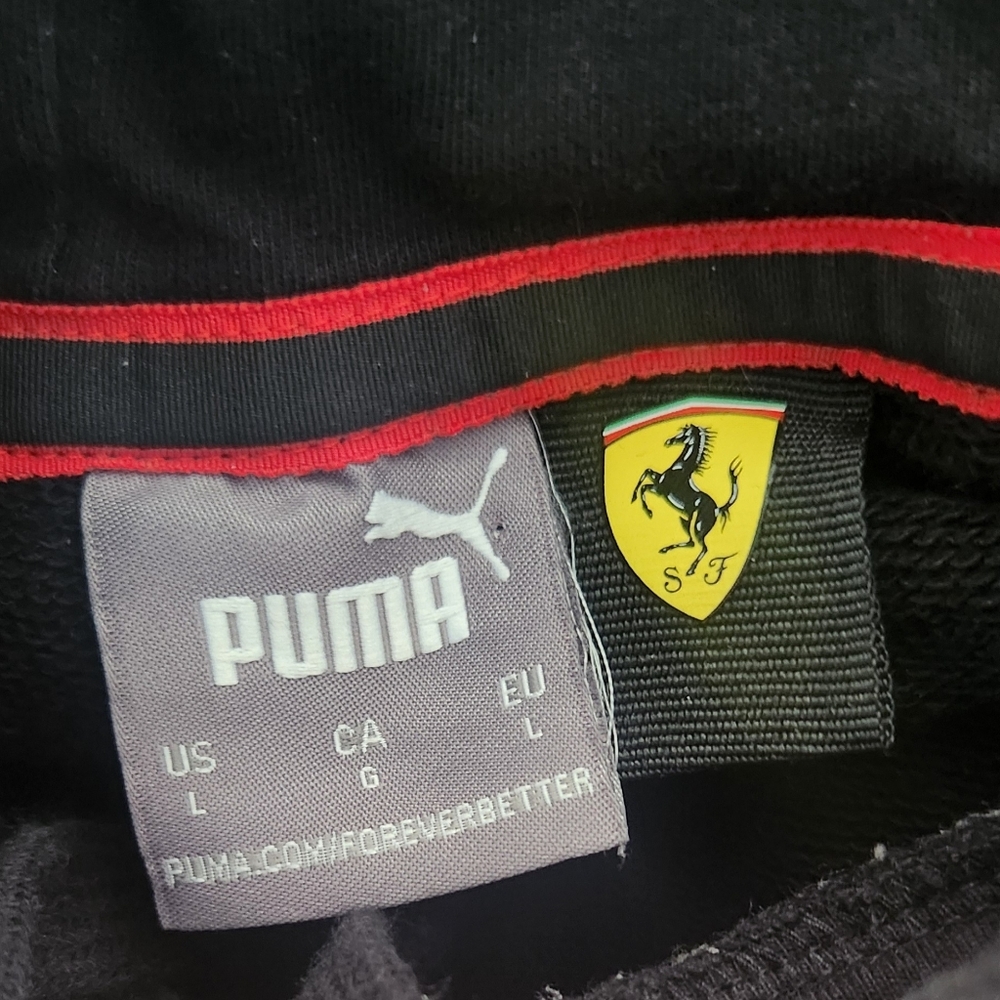 Puma Ferrari Black And Gray Men's Graphic Hoodie - Picture 14 of 16
